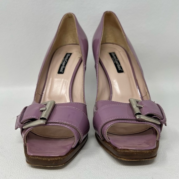 Alberto Guardiani Purple Patent Leather with buckle, Open toe Heels Size EU 36.5 - Picture 6 of 16